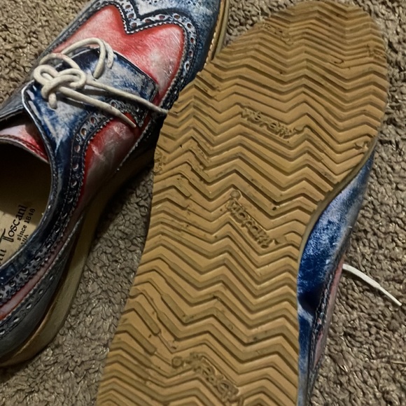 Maledetti Toscani Italian handmade brogue shoes Italy 42 patriotic colors - Picture 4 of 7
